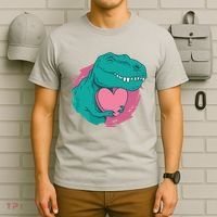 Valentines T-Rex Heart T-Shirt thumb 6