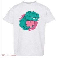 Valentines T-Rex Heart Toddler T-Shirt thumb 0