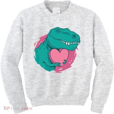 Valentines T-Rex Heart Kids Sweatshirt