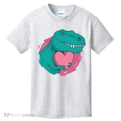 Valentines T-Rex Heart Kids T-Shirt