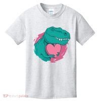 Valentines T-Rex Heart Kids T-Shirt thumb 0