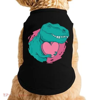Valentines T-Rex Heart Doggie Tank