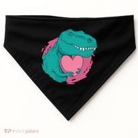 Valentines T-Rex Heart USA-Made Doggie Bandana thumb 0