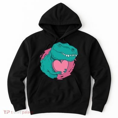 Valentines T-Rex Heart Hoodie