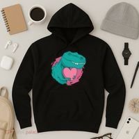 Valentines T-Rex Heart Hoodie thumb 3