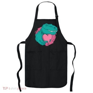 Valentines T-Rex Heart Apron