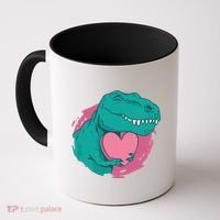 Valentines T-Rex Heart Coffee Mug thumb 0