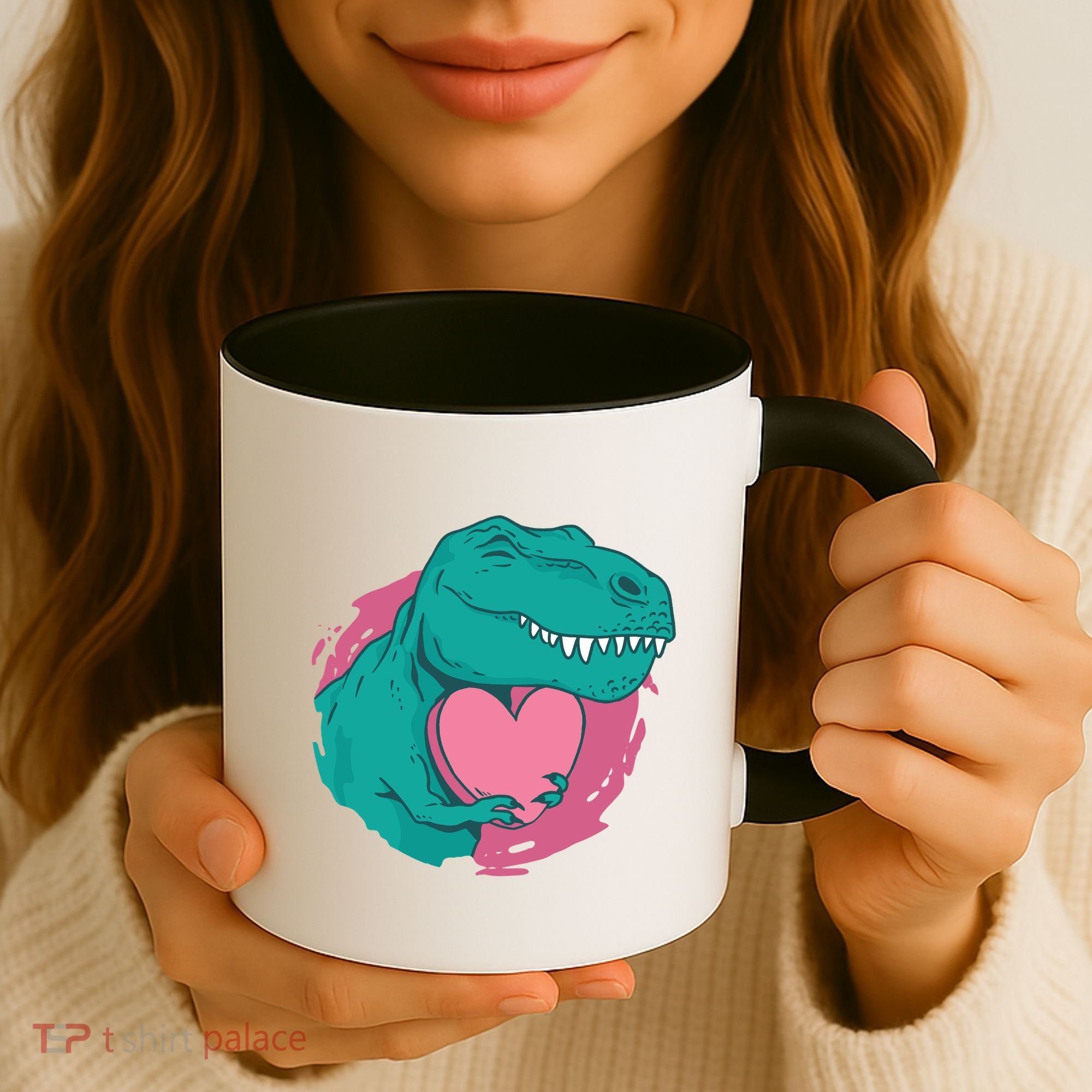Valentines T-Rex Heart Coffee Mug