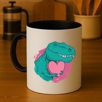 Valentines T-Rex Heart Coffee Mug thumb 4