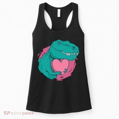 Valentines T-Rex Heart Women's Tank Top