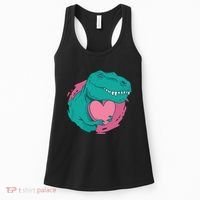 Valentines T-Rex Heart Women's Tank Top thumb 0