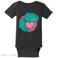 Valentines T-Rex Heart Baby Bodysuit thumb 0