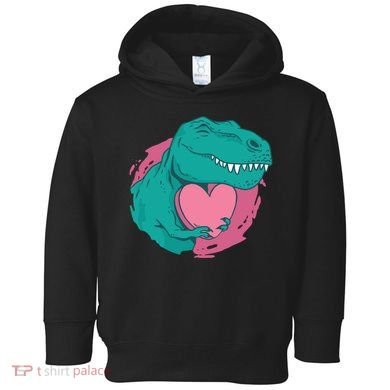 Valentines T-Rex Heart Toddler Hoodie