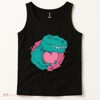 Valentines T-Rex Heart Tank Top thumb 2