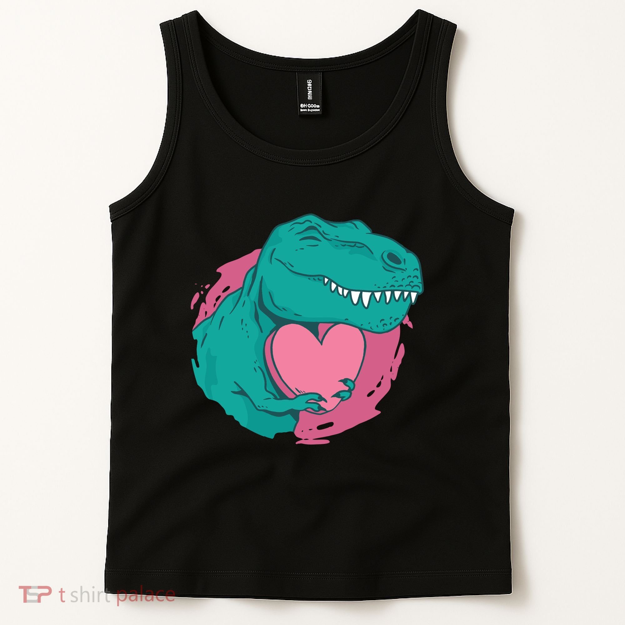 Valentines T-Rex Heart Tank Top