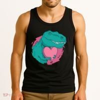 Valentines T-Rex Heart Tank Top thumb 3