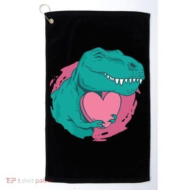 Valentines T-Rex Heart Golf Towel