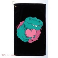 Valentines T-Rex Heart Golf Towel thumb 0