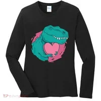 Valentines T-Rex Heart Women's Long Sleeve Shirt thumb 0