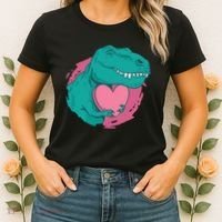 Valentines T-Rex Heart Women's T-Shirt thumb 2