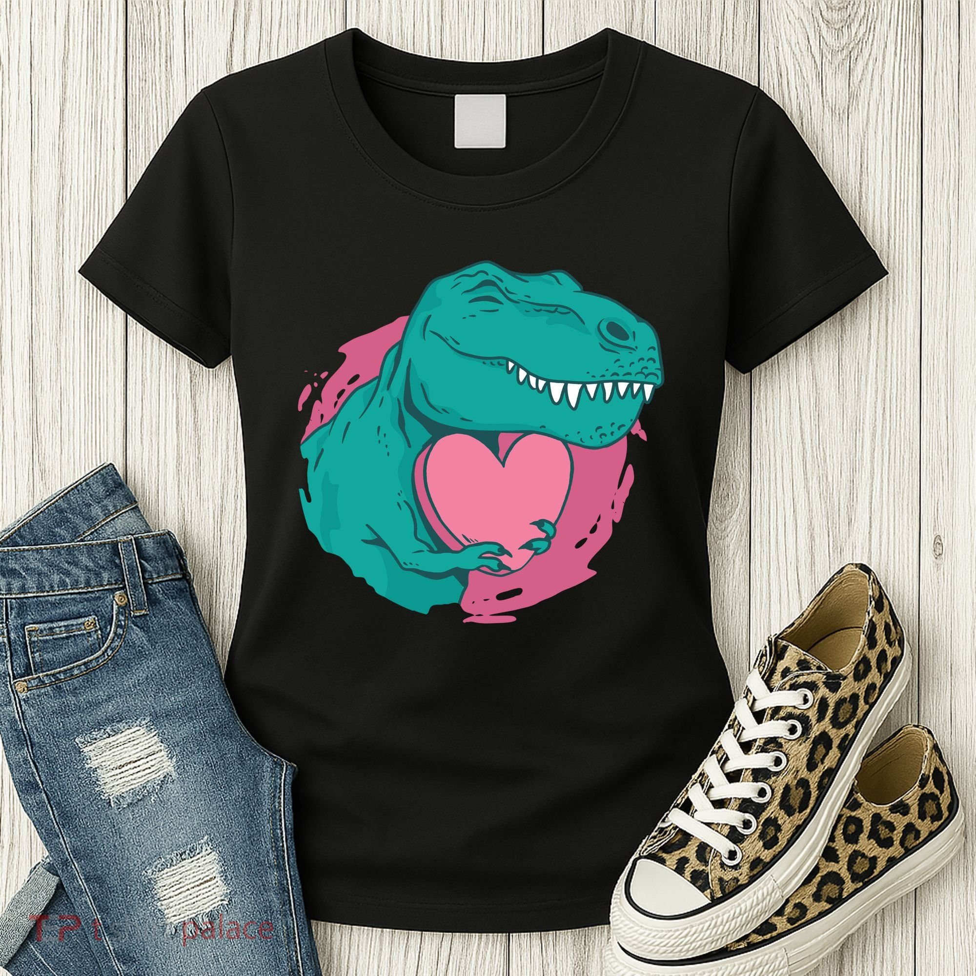 Valentines T-Rex Heart Women's T-Shirt