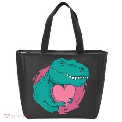 Valentines T-Rex Heart Tote Bag
