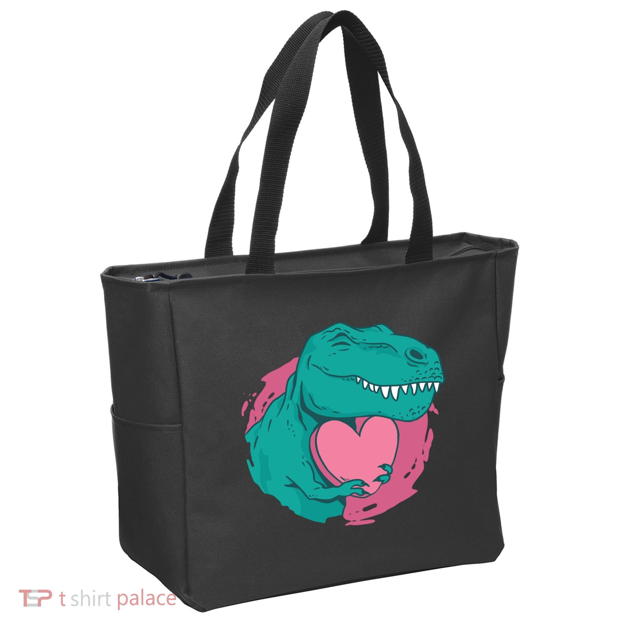 Valentines T-Rex Heart Tote Bag