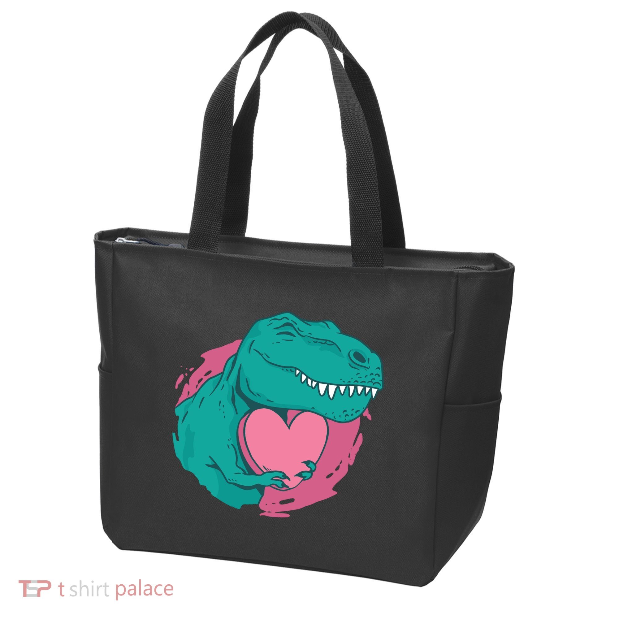 Valentines T-Rex Heart Tote Bag