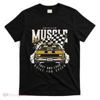 Vintage American Muscle Car Racing Flag T-Shirt thumb 0