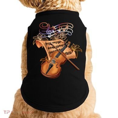 Violin And Musical Note Gift Doggie Tank