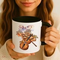 Violin And Musical Note Gift Coffee Mug thumb 3