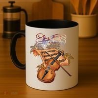 Violin And Musical Note Gift Coffee Mug thumb 4