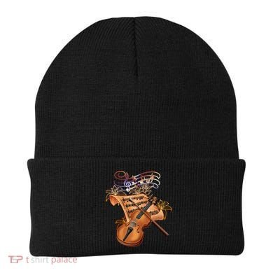 Violin And Musical Note Gift Beanie
