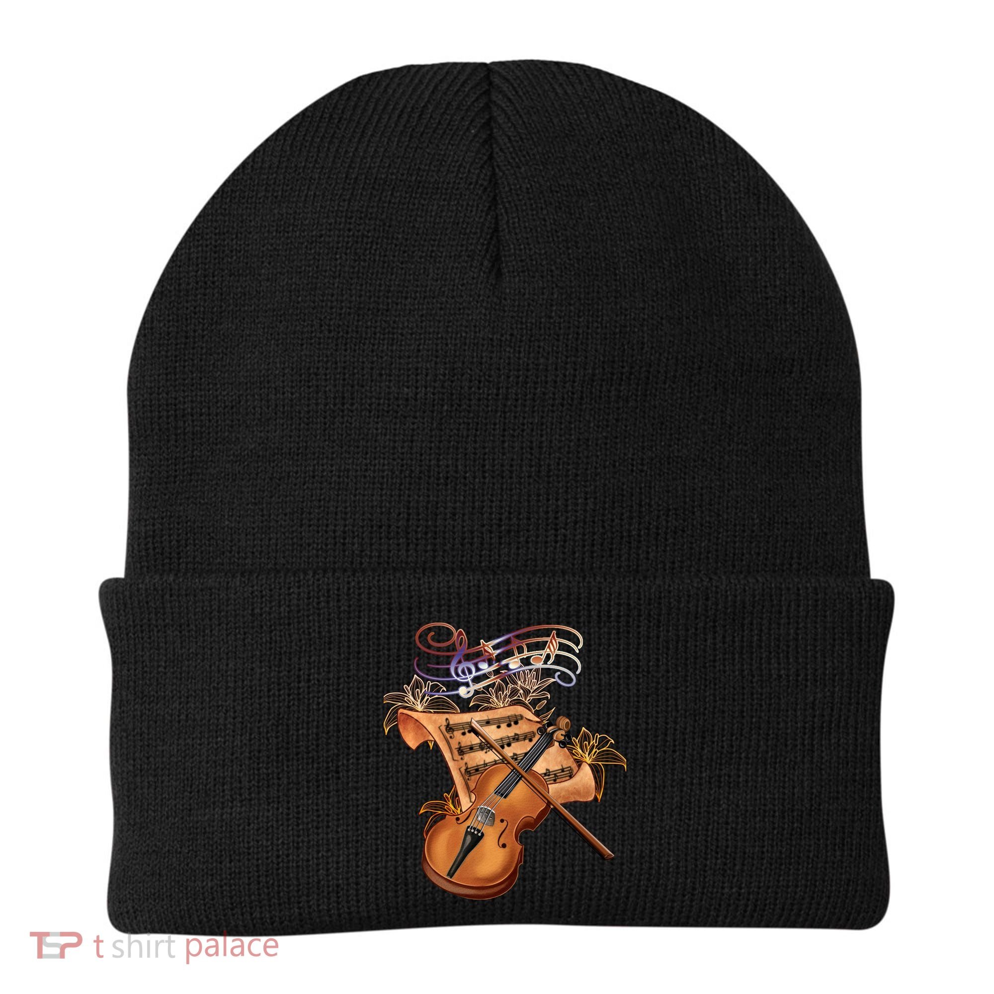 Violin And Musical Note Gift Beanie