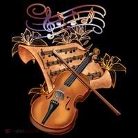 Violin And Musical Note Gift Women's Hoodie thumb 2