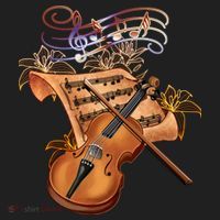 Violin And Musical Note Gift Hat thumb 2