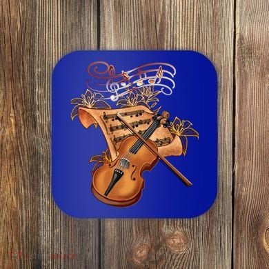 Violin And Musical Note Gift Coaster