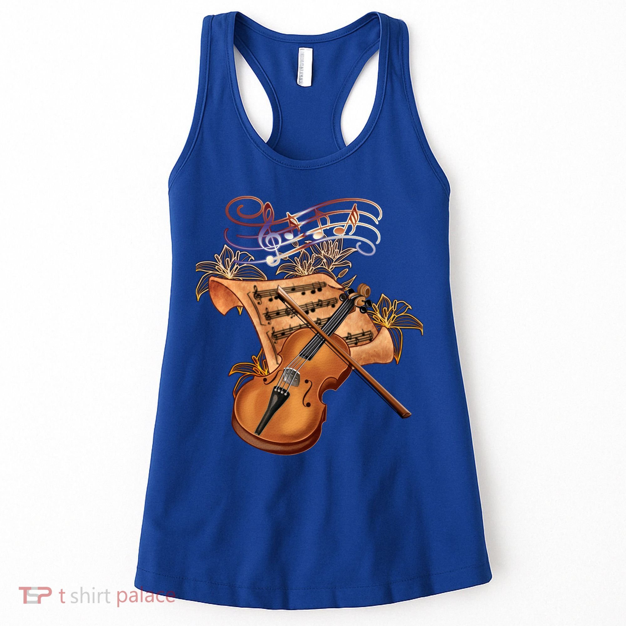Violin And Musical Note Gift Women's Tank Top