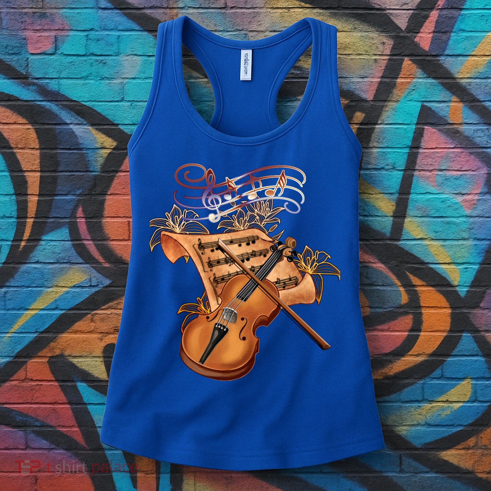 Violin And Musical Note Gift Women's Tank Top