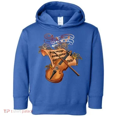 Violin And Musical Note Gift Toddler Hoodie