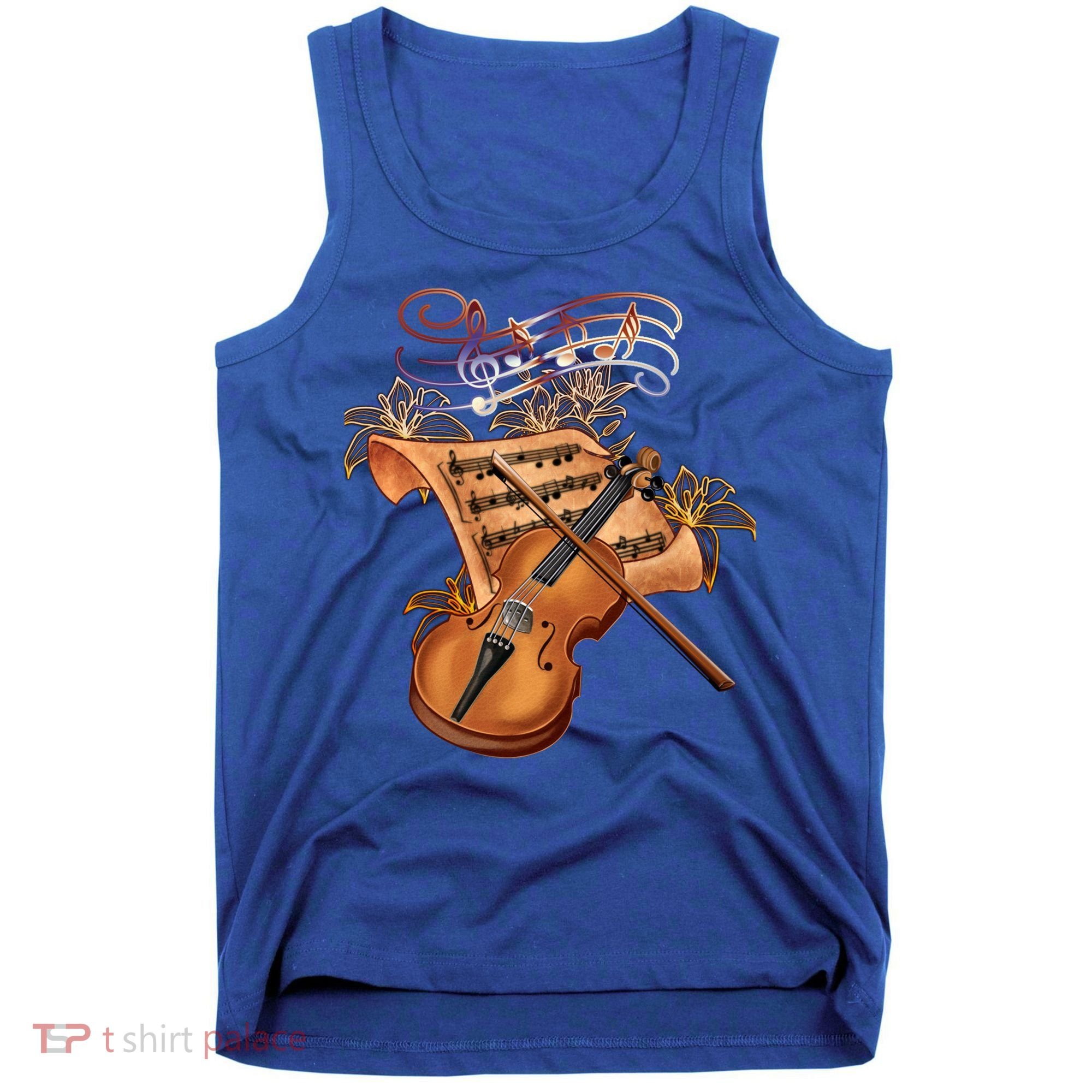 Violin And Musical Note Gift Tank Top