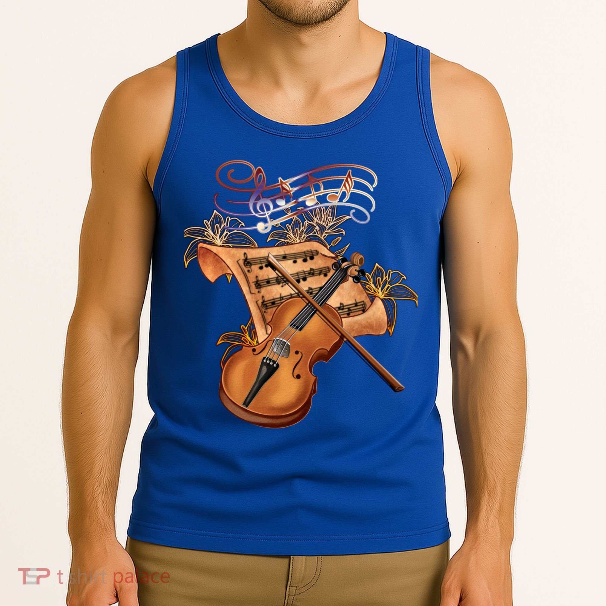 Violin And Musical Note Gift Tank Top