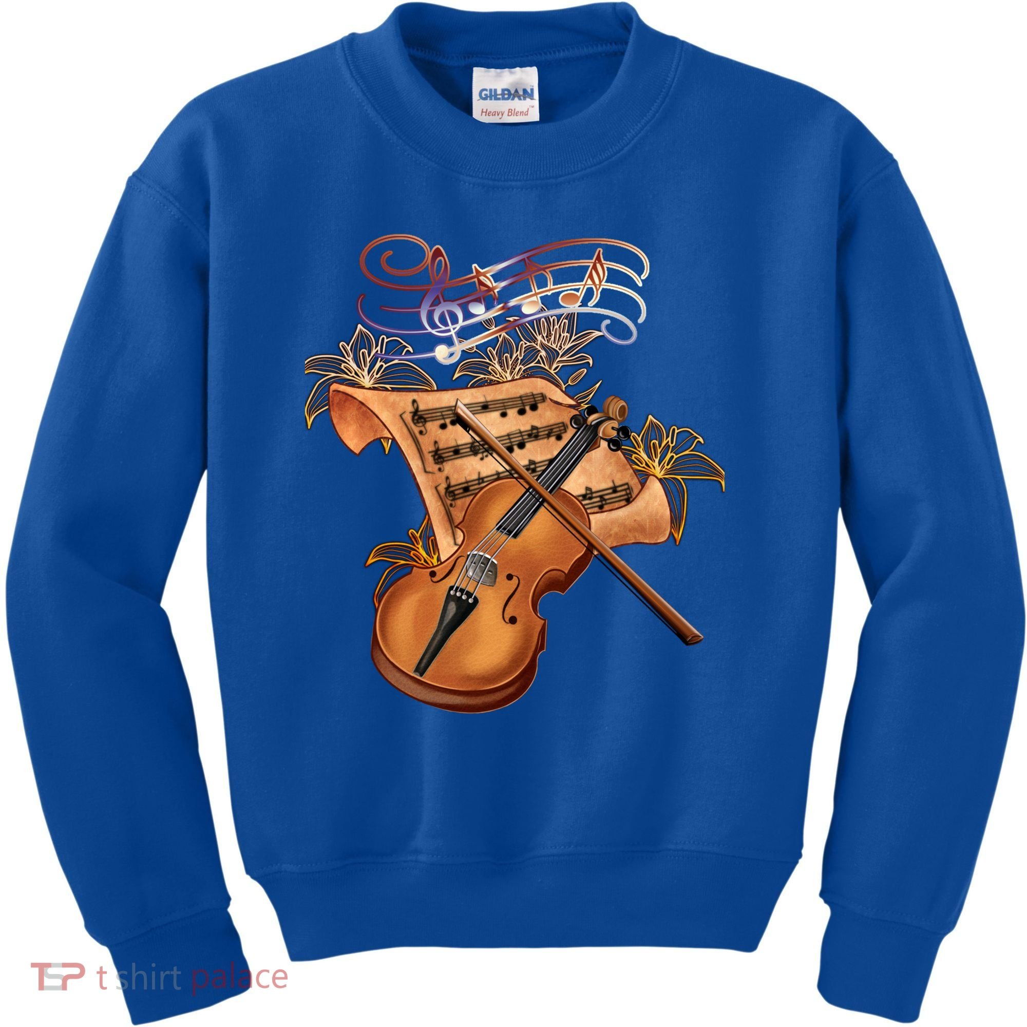 Violin And Musical Note Gift Kids Sweatshirt