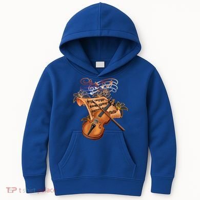 Violin And Musical Note Gift Kids Hoodie