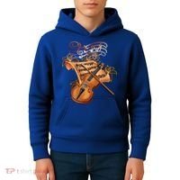 Violin And Musical Note Gift Kids Hoodie thumb 4