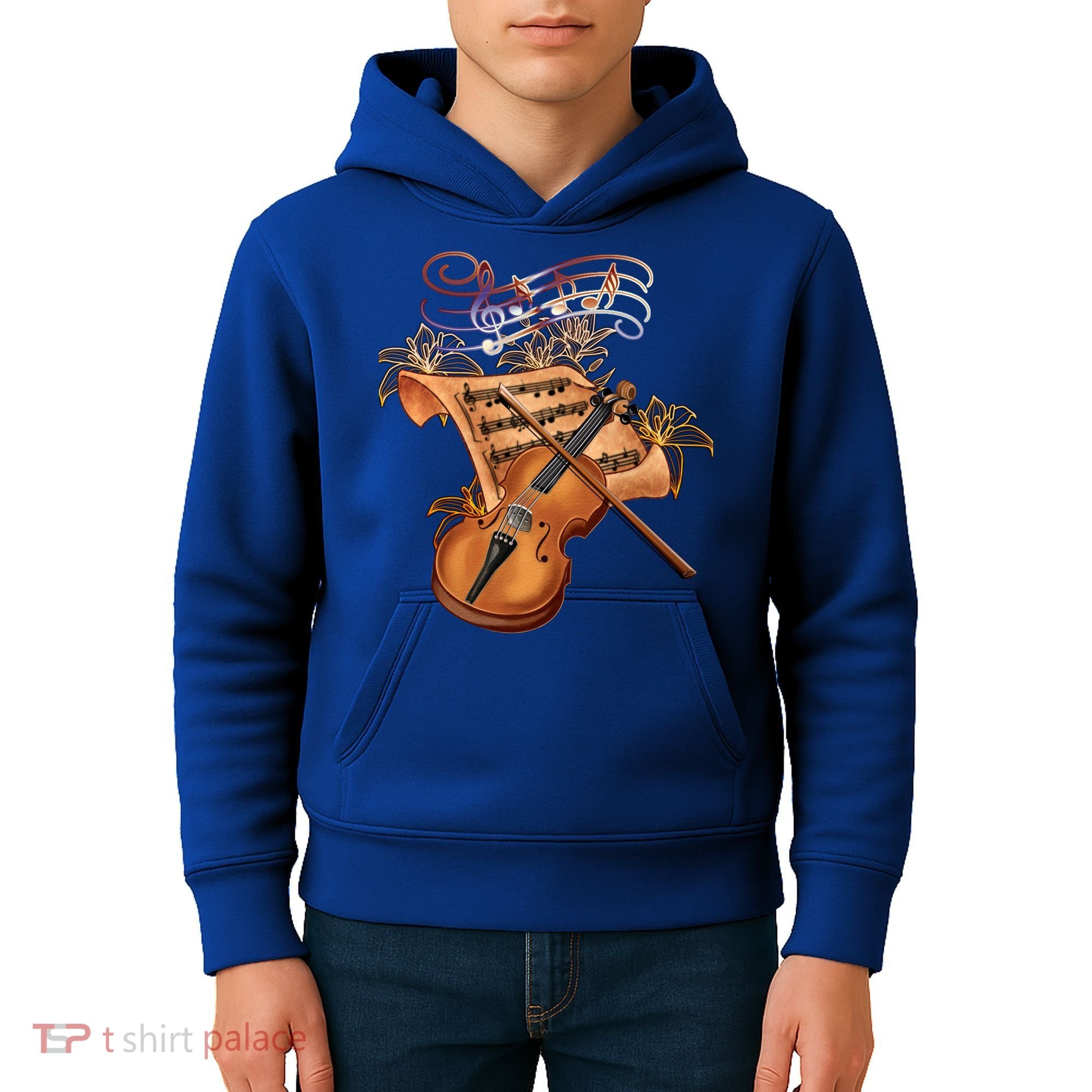Violin And Musical Note Gift Kids Hoodie