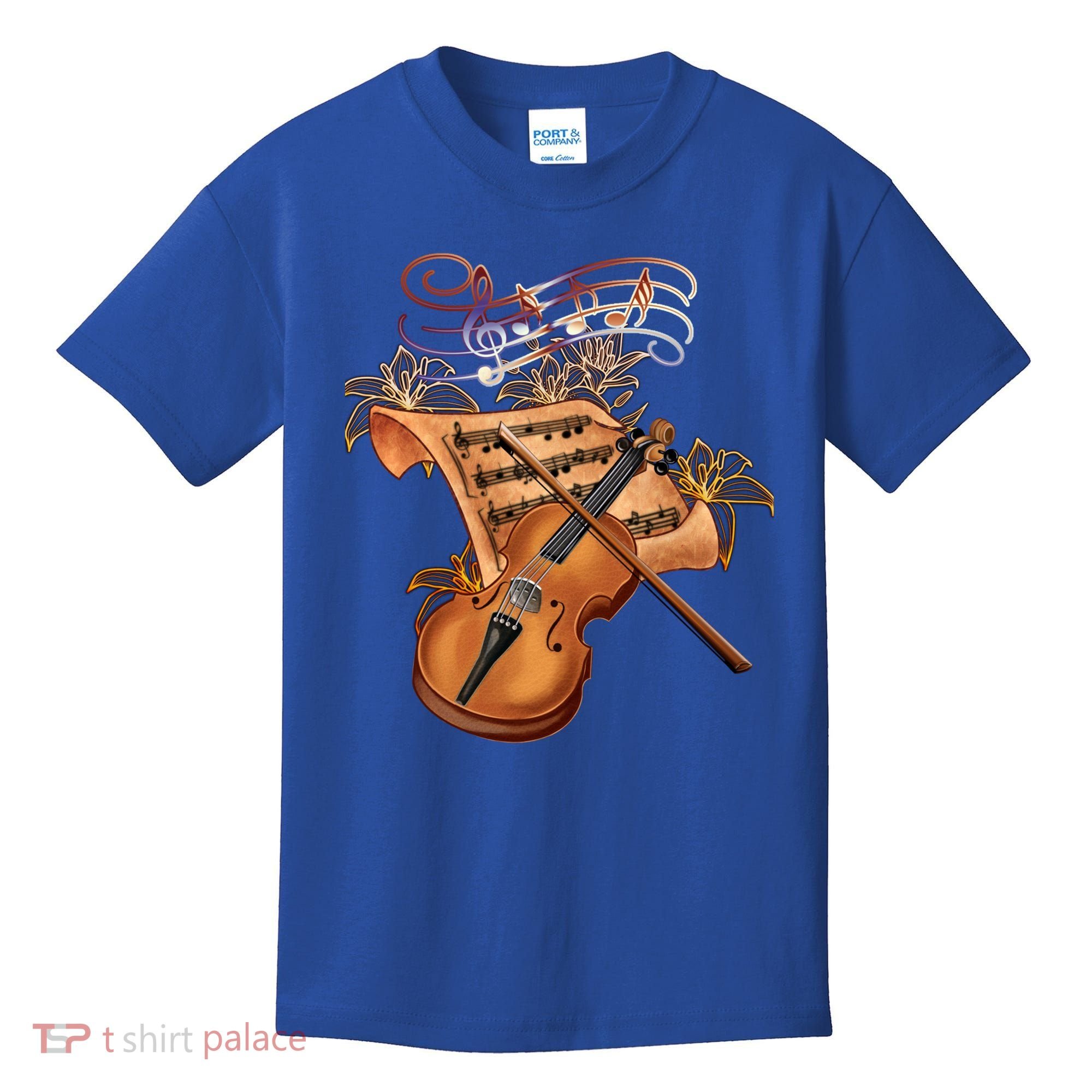Violin And Musical Note Gift Kids T-Shirt