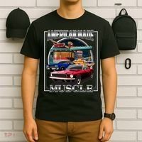 Vintage American Made Muscle Classic Cars And Diner T-Shirt thumb 6