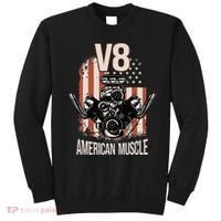 V8 American Muscle Car Usa Flag Engine V8 Sweatshirt thumb 0