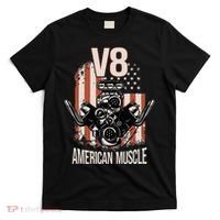 V8 American Muscle Car Usa Flag Engine V8 T-Shirt thumb 0